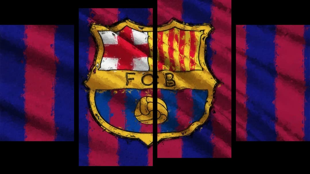 FC Barcelona Club Crest – 4 Panels