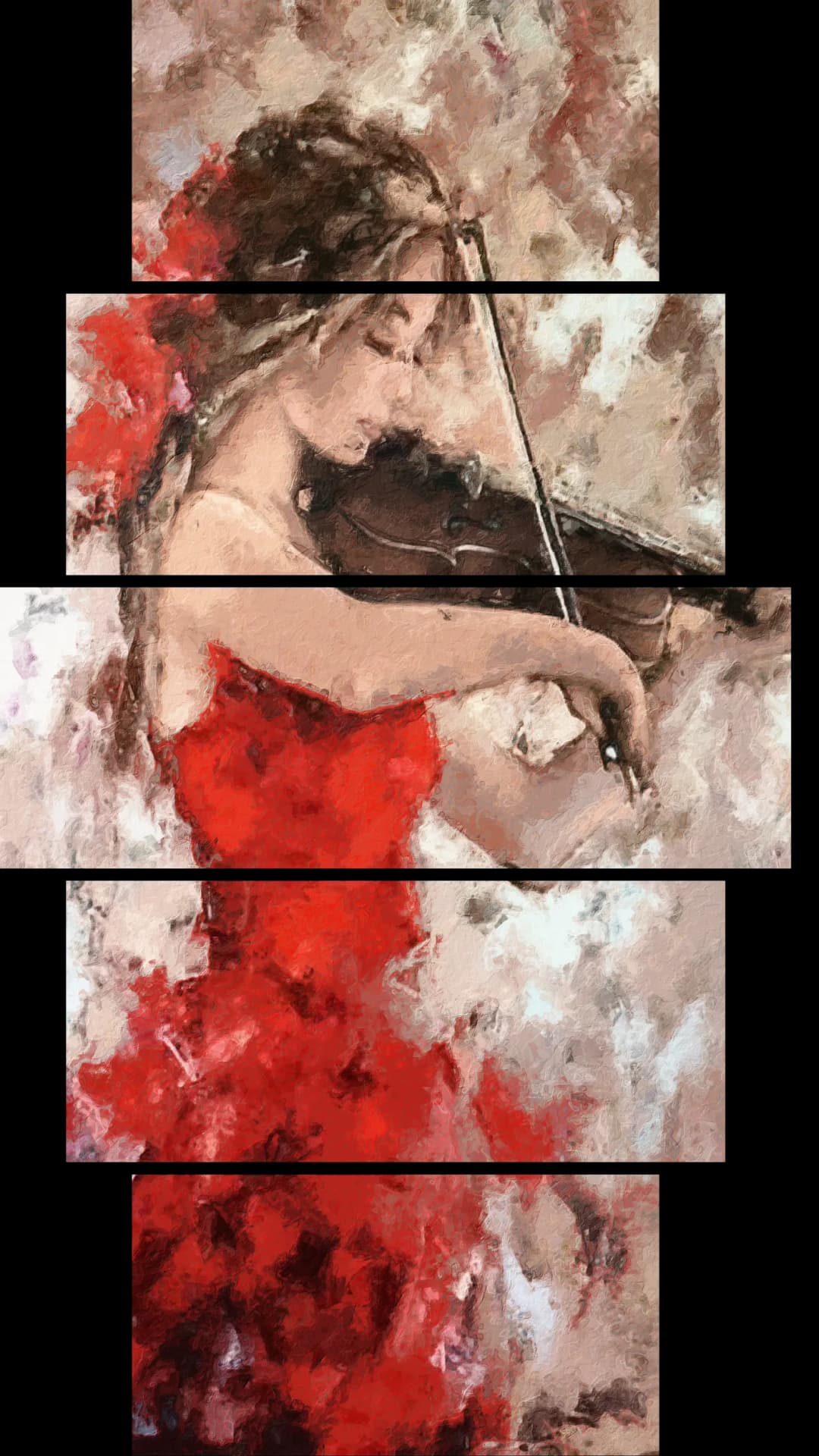 Flamenco Violinist Red – 5 Panels Hierarchy