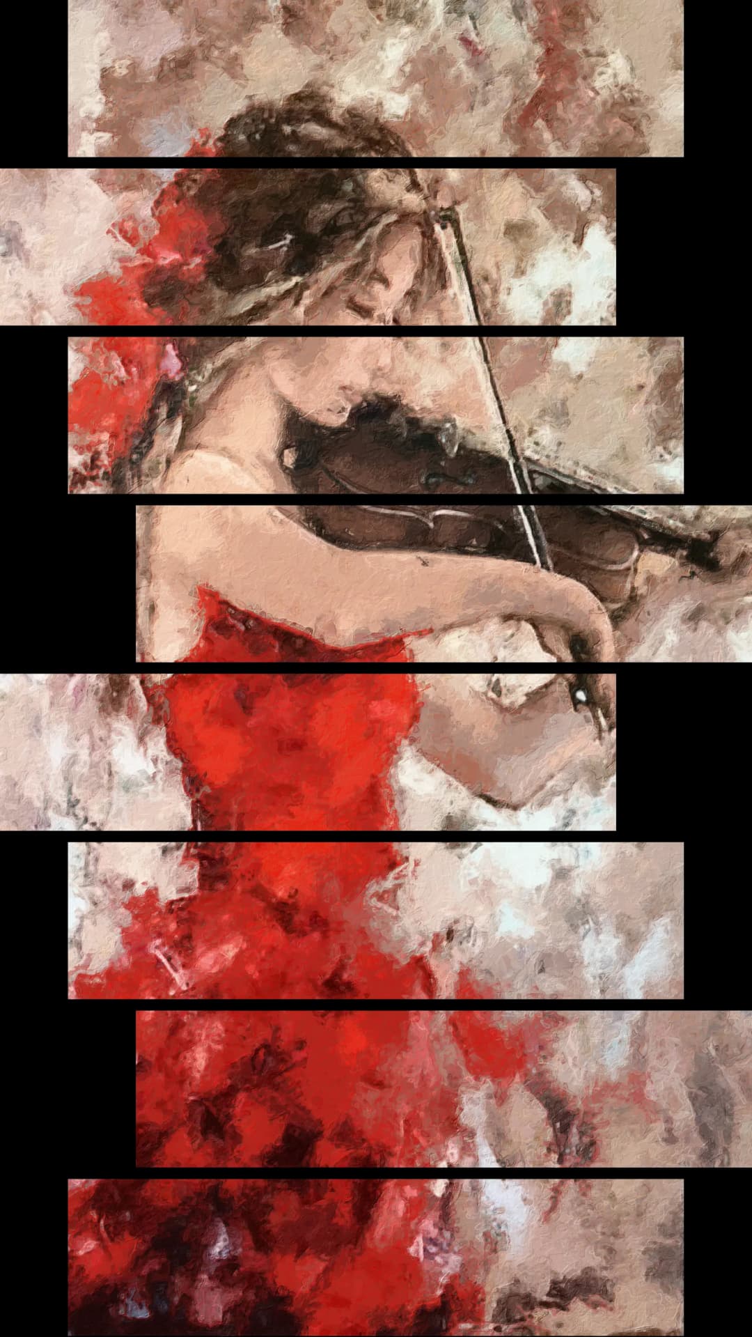 Flamenco Violinist Red – 8 Panels Hierarchy