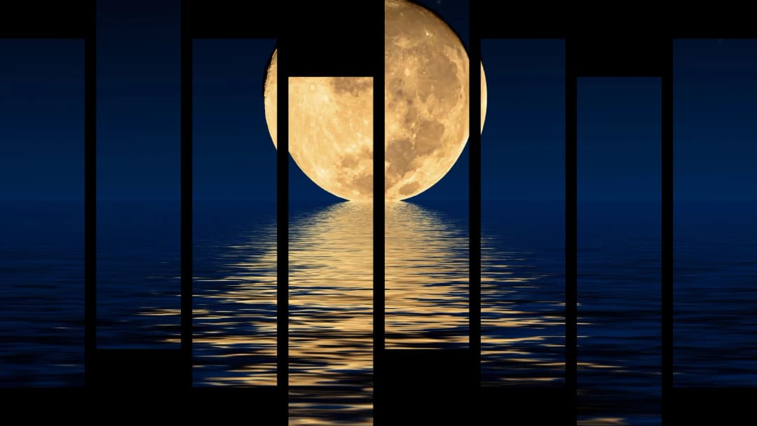 Full Moon Ocean Night – 8 Panels Hierarchy