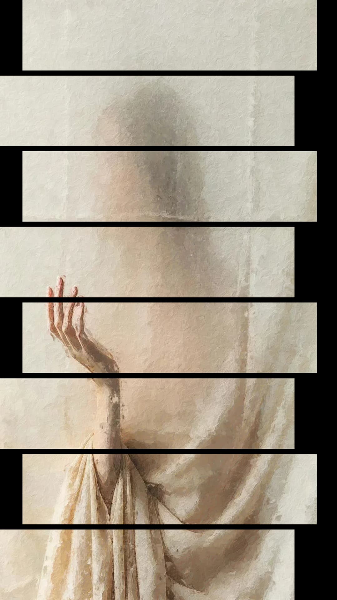 Ghostly Hand Curtain – 8 Panels Up & Down