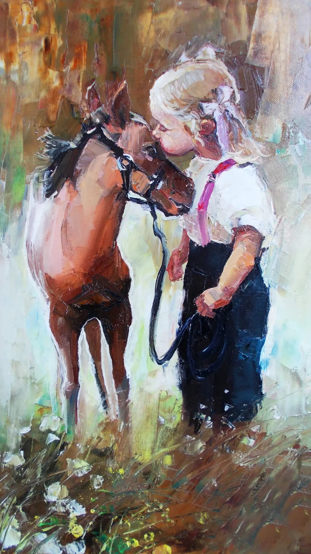 Girl Kissing Foal