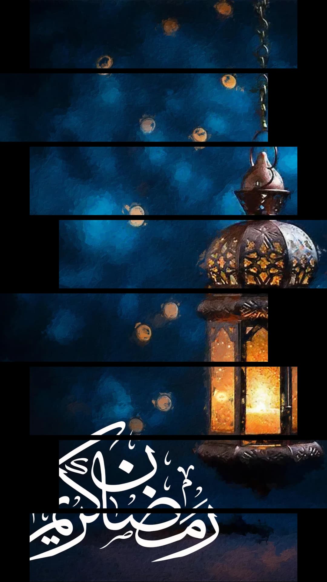 Glowing Ramadan Lantern – 8 Panels Hierarchy