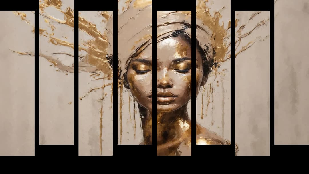 Gold Splash Meditation – 8 Panels Up & Down