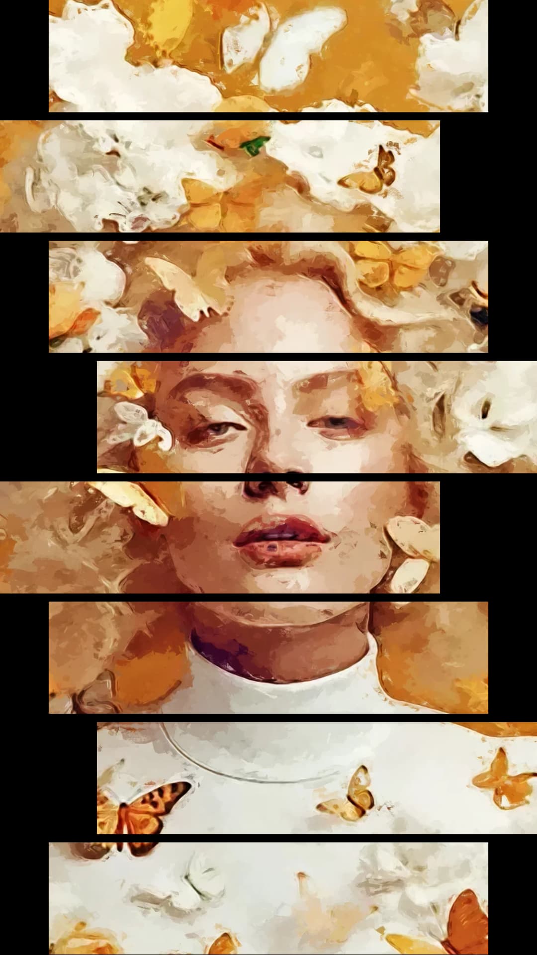 Golden Butterfly Woman – 8 Panels Hierarchy
