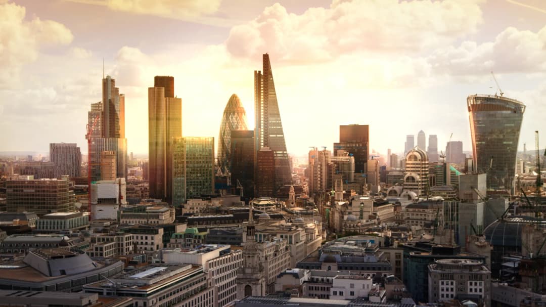 Golden London Skyline