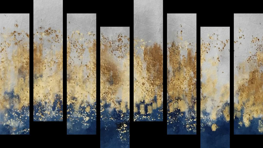 Golden Navy Skyline – 8 Panels Hierarchy