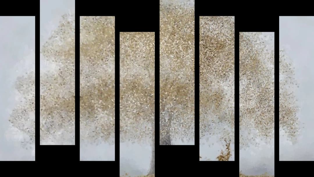 Golden Tree Deer – 8 Panels Hierarchy