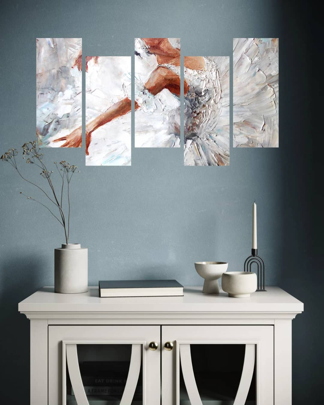 Graceful Ballerina White – 5 Panels Up & Down