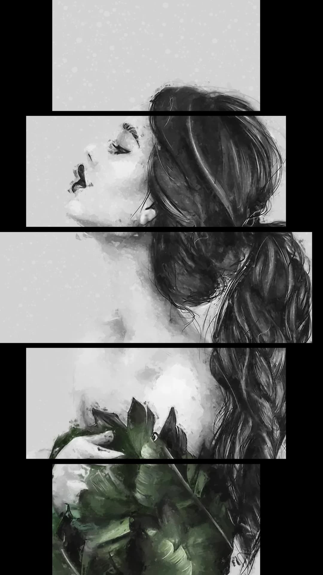 Green Plants Upward Gaze – 5 Panels Hierarchy