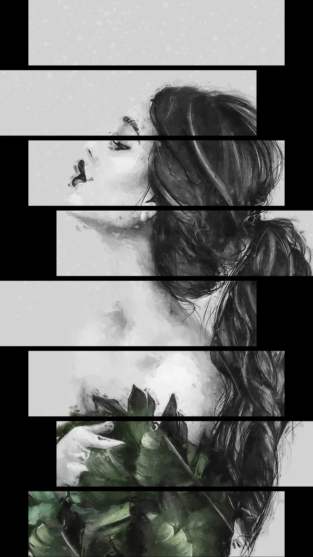 Green Plants Upward Gaze – 8 Panels Hierarchy