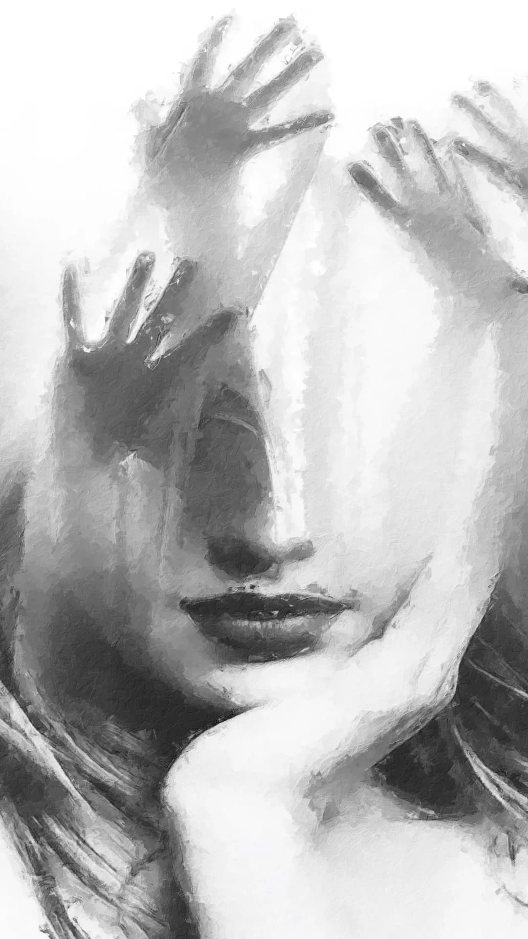 Hands Over Face