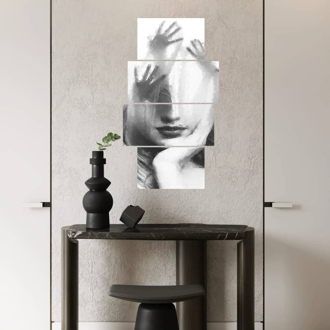 Hands Over Face – 4 Panels