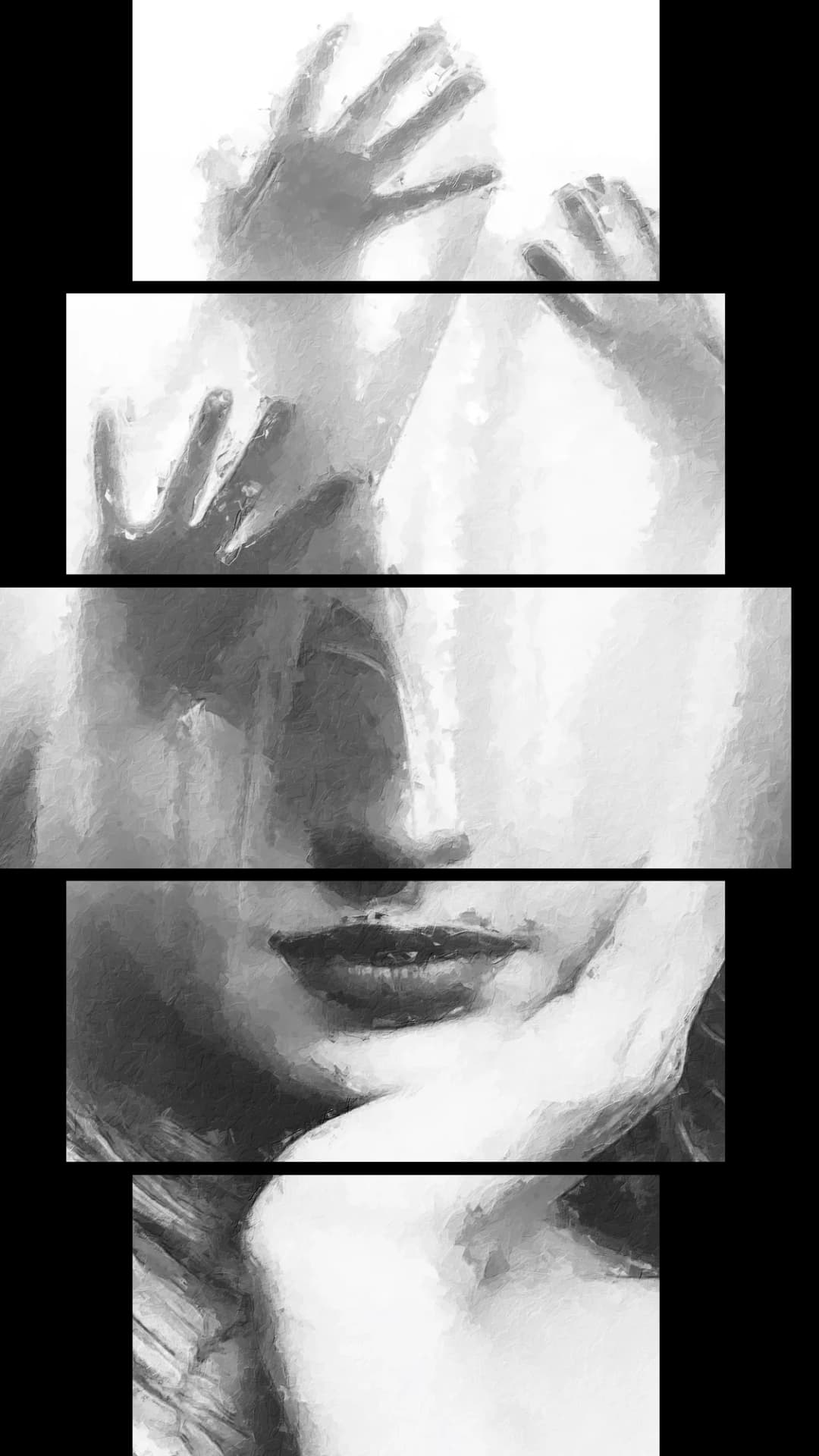 Hands Over Face – 5 Panels Hierarchy