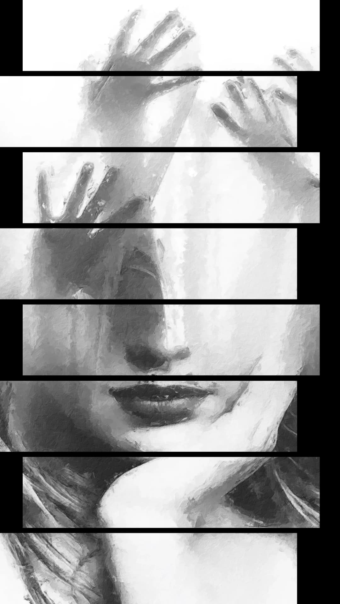 Hands Over Face – 8 Panels Up & Down