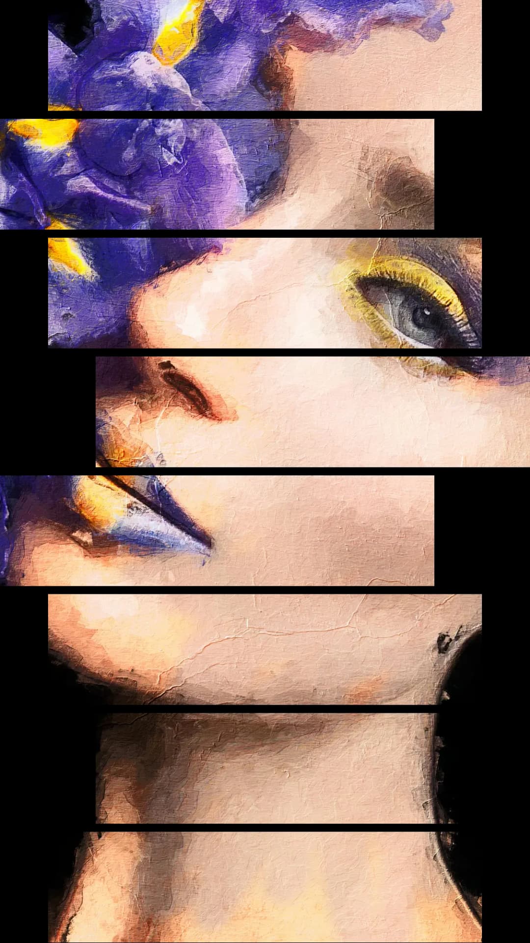 Iris Woman portrait – 8 Panels Hierarchy