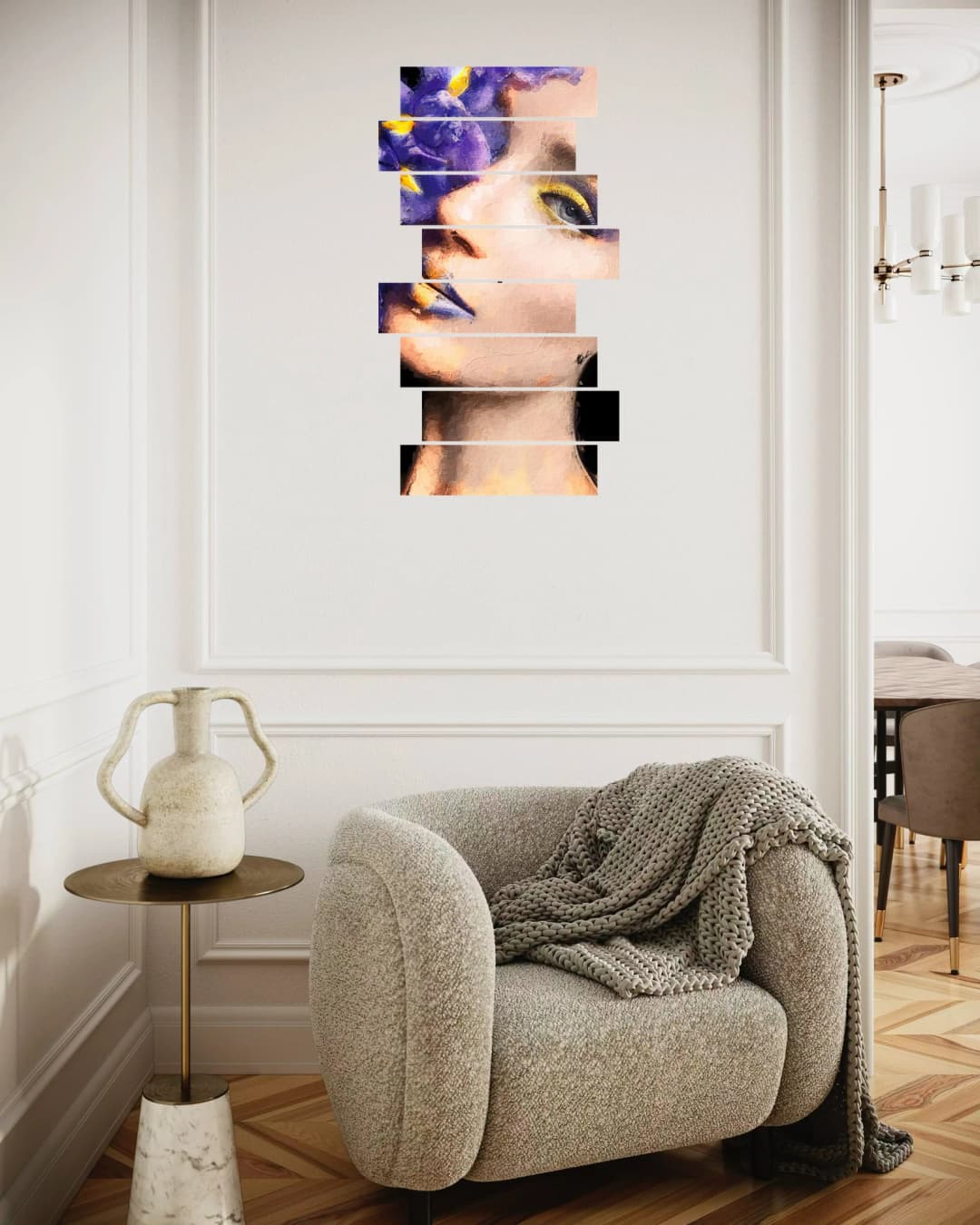 Iris Woman portrait – 8 Panels Hierarchy