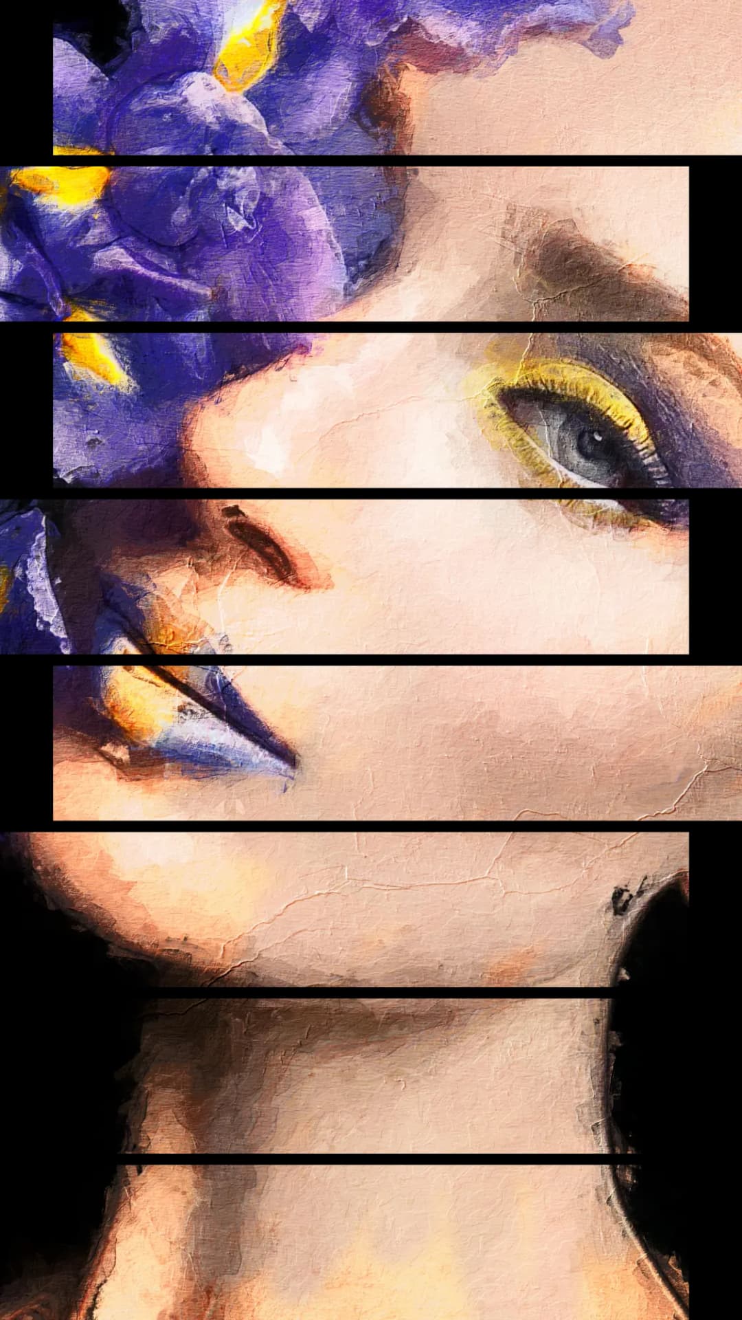 Iris Woman portrait – 8 Panels Up & Down