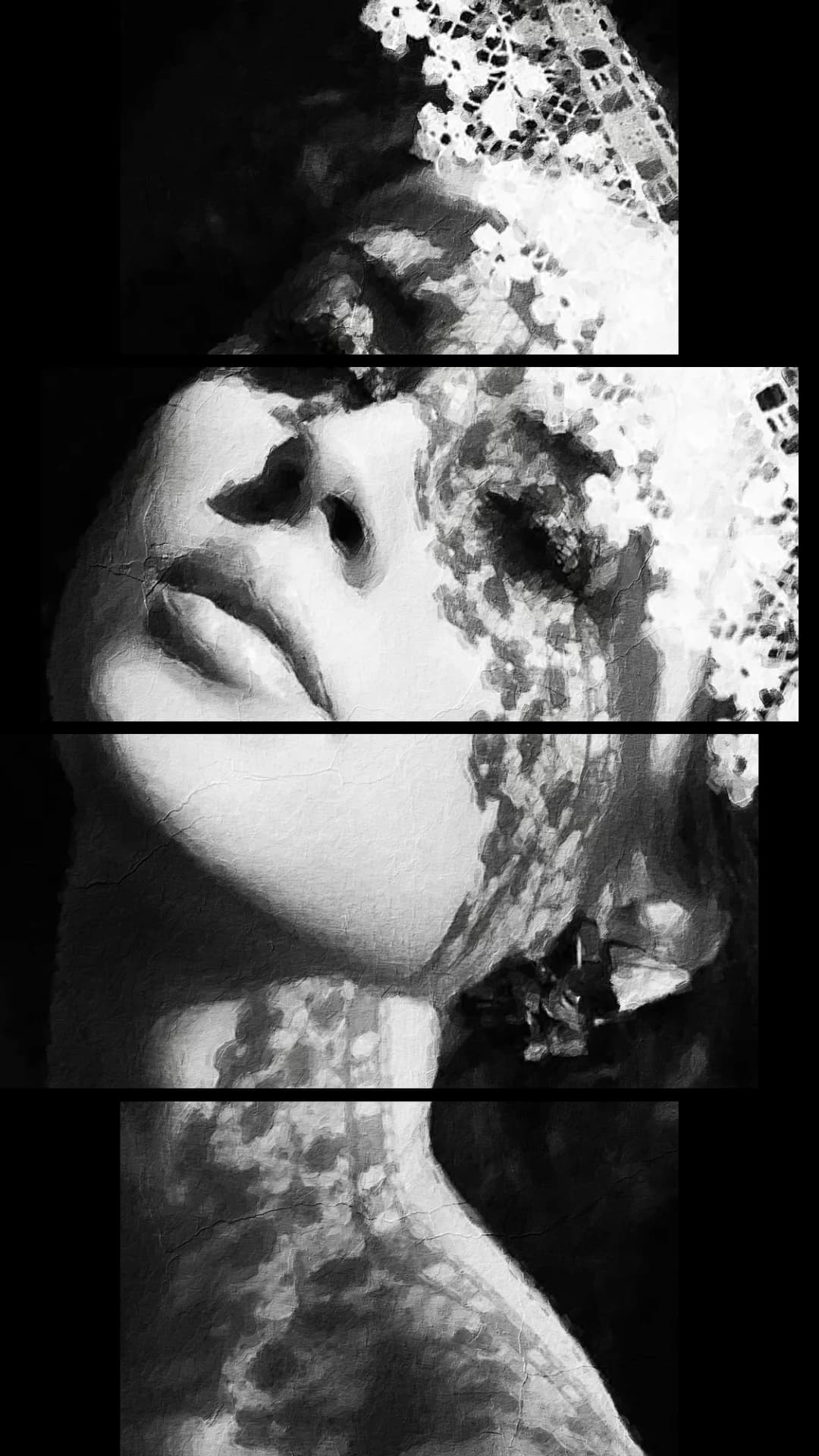Lace Veil Portrait – 4 Panels