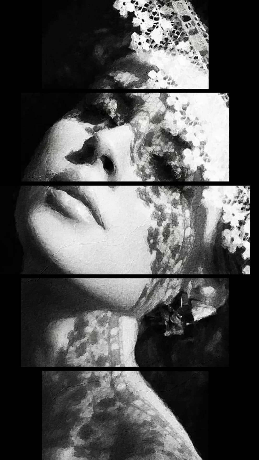 Lace Veil Portrait – 5 Panels Hierarchy