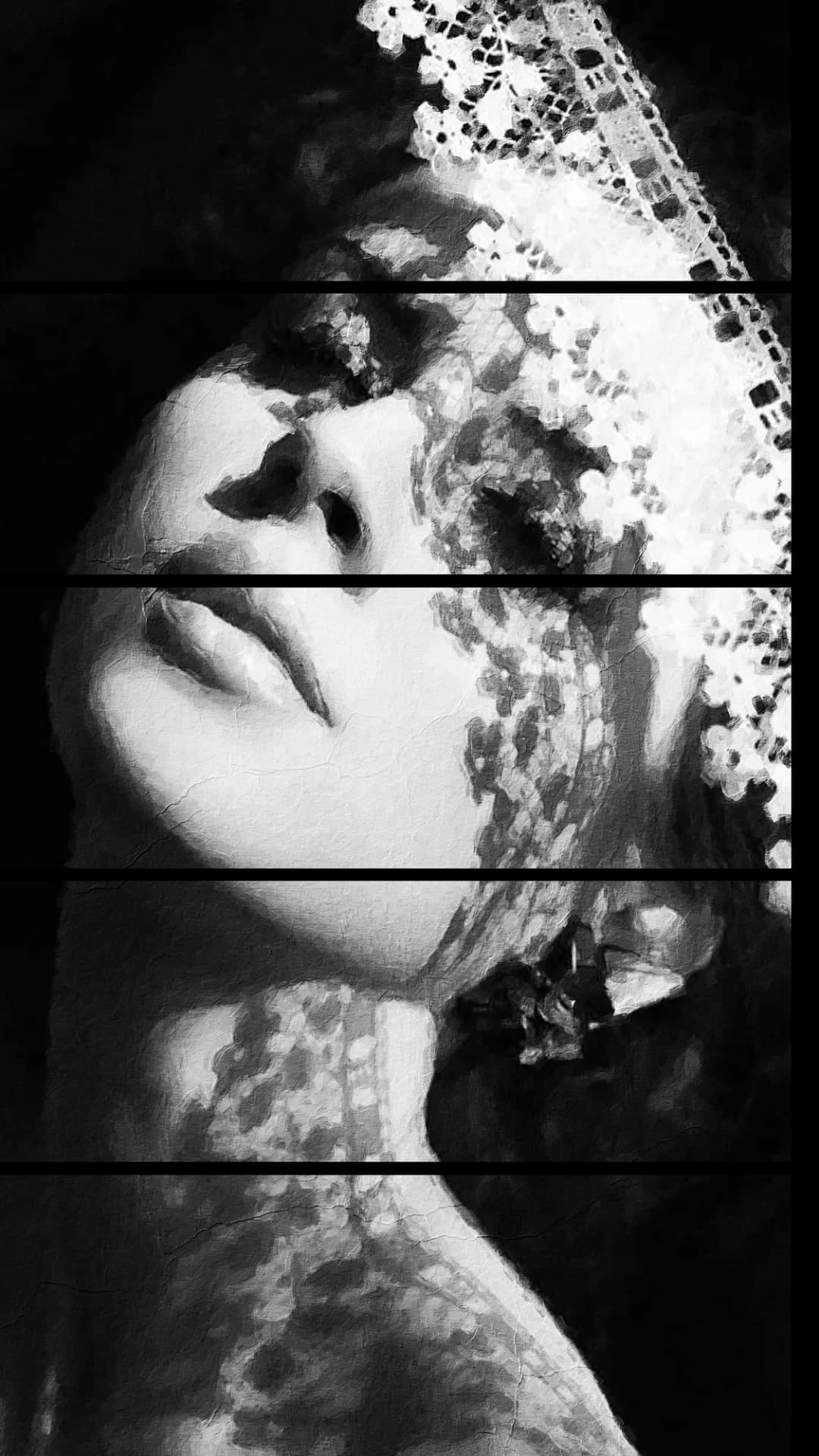 Lace Veil Portrait – 5 Panels Straight