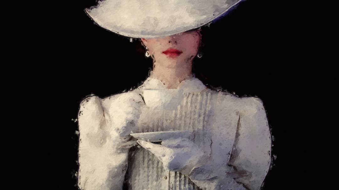 Lady in White Hat