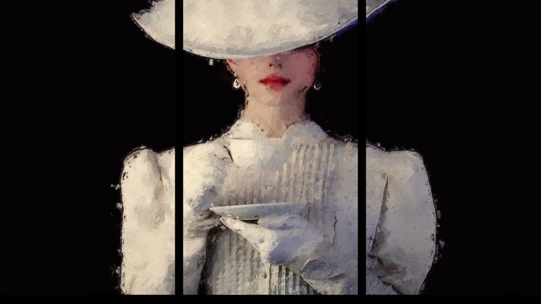 Lady in White Hat – 3 Panels