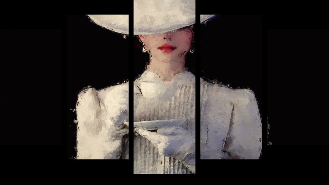 Lady in White Hat – 5 Panels Hierarchy