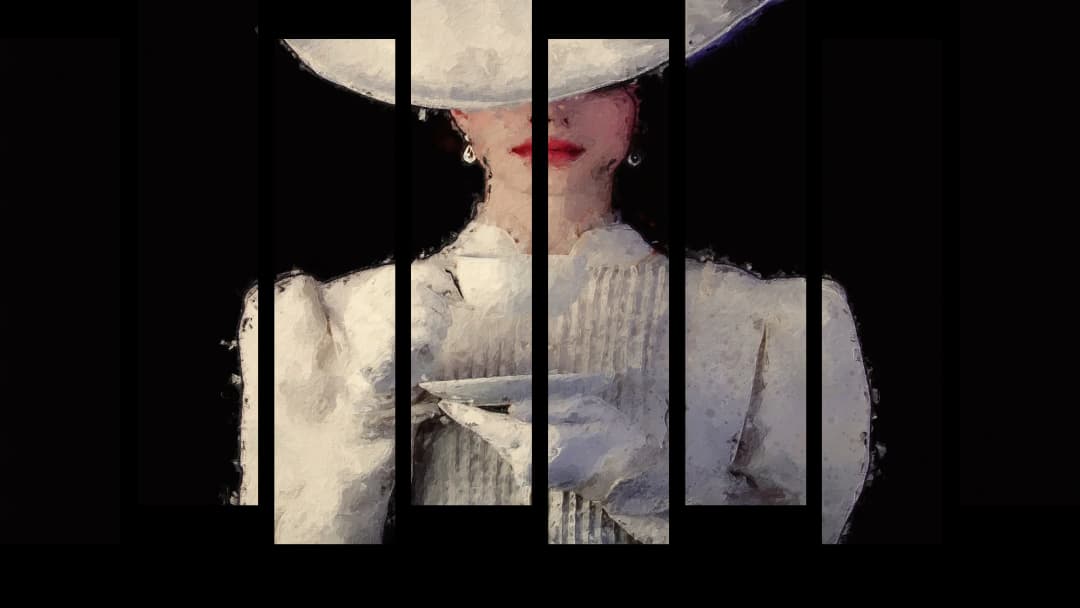 Lady in White Hat – 8 Panels Up & Down