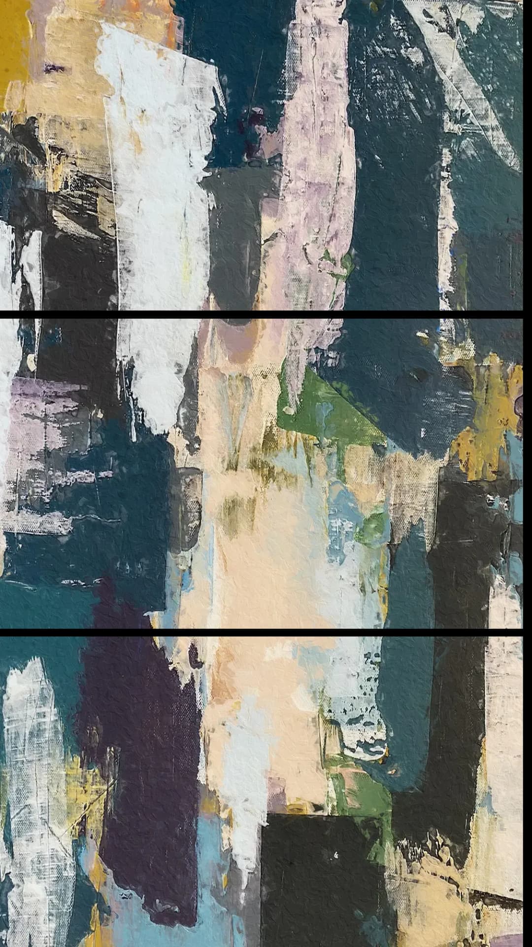 Layered Vertical Strokes – 3 Panels