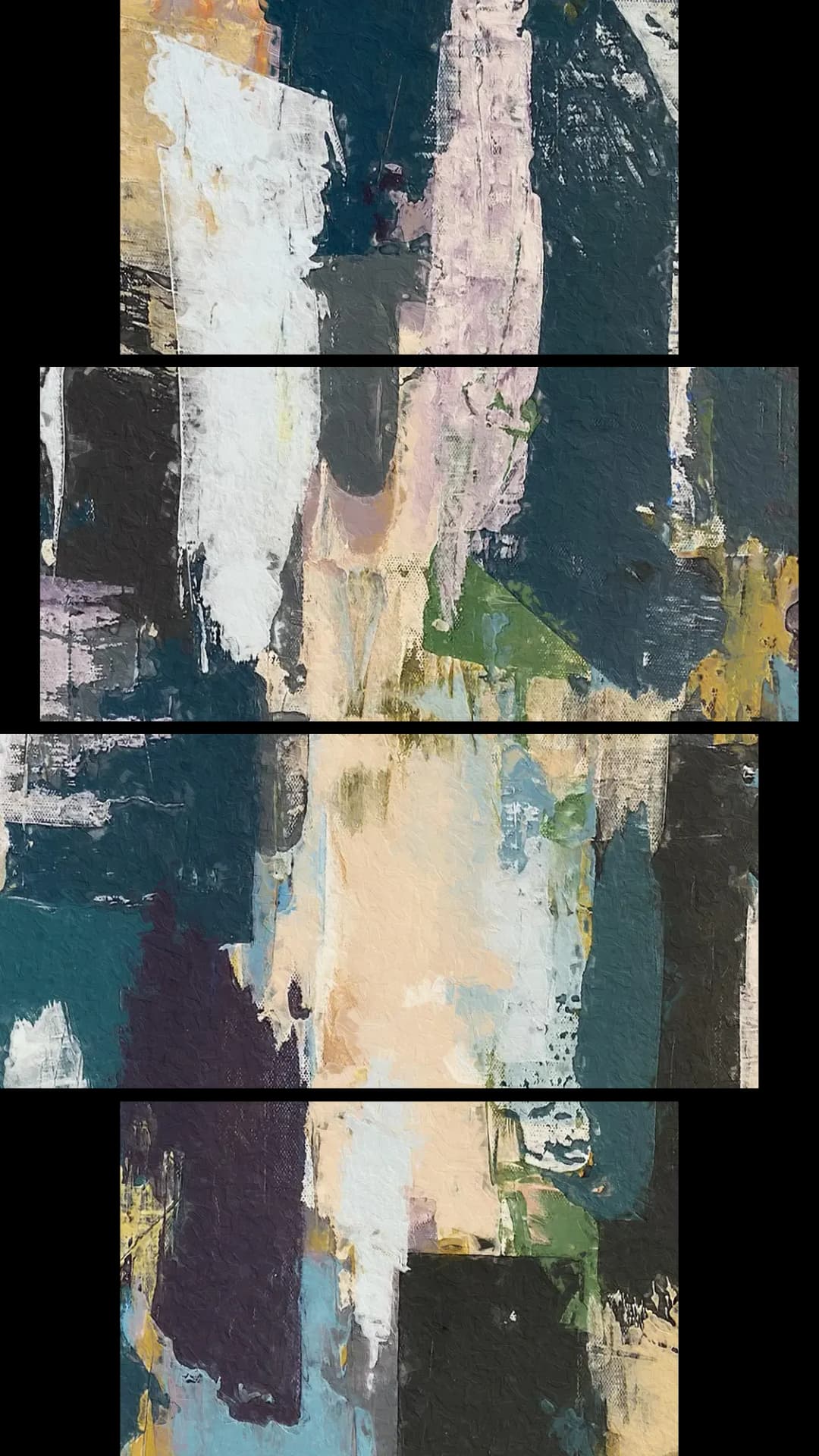 Layered Vertical Strokes – 4 Panels