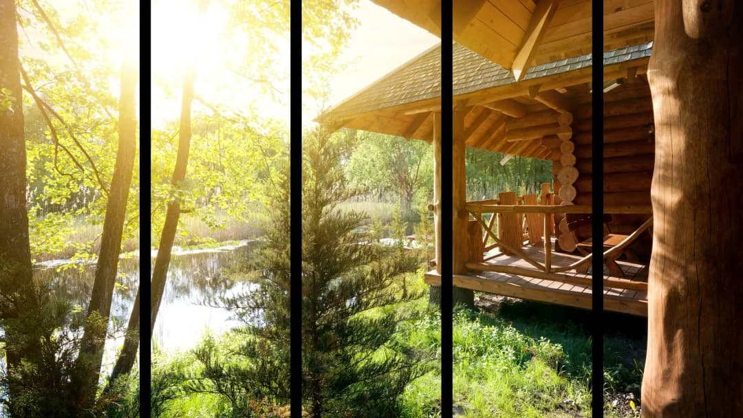 Log Cabin Forest Lake – 5 Panels Straight