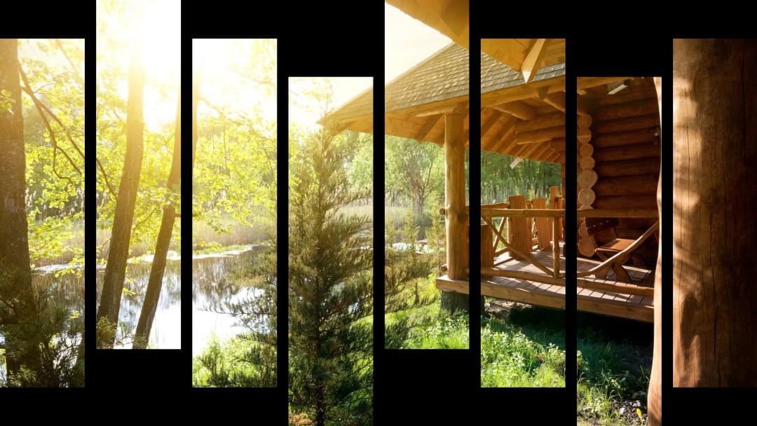 Log Cabin Forest Lake – 8 Panels Hierarchy