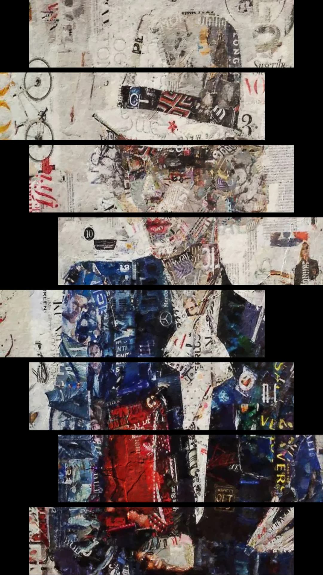 Magazine Collage Woman – 8 Panels Hierarchy