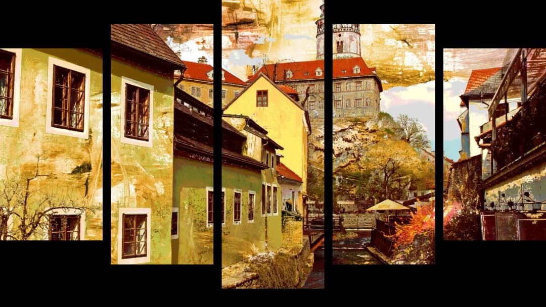 Medieval Czech Town – 5 Panels Hierarchy
