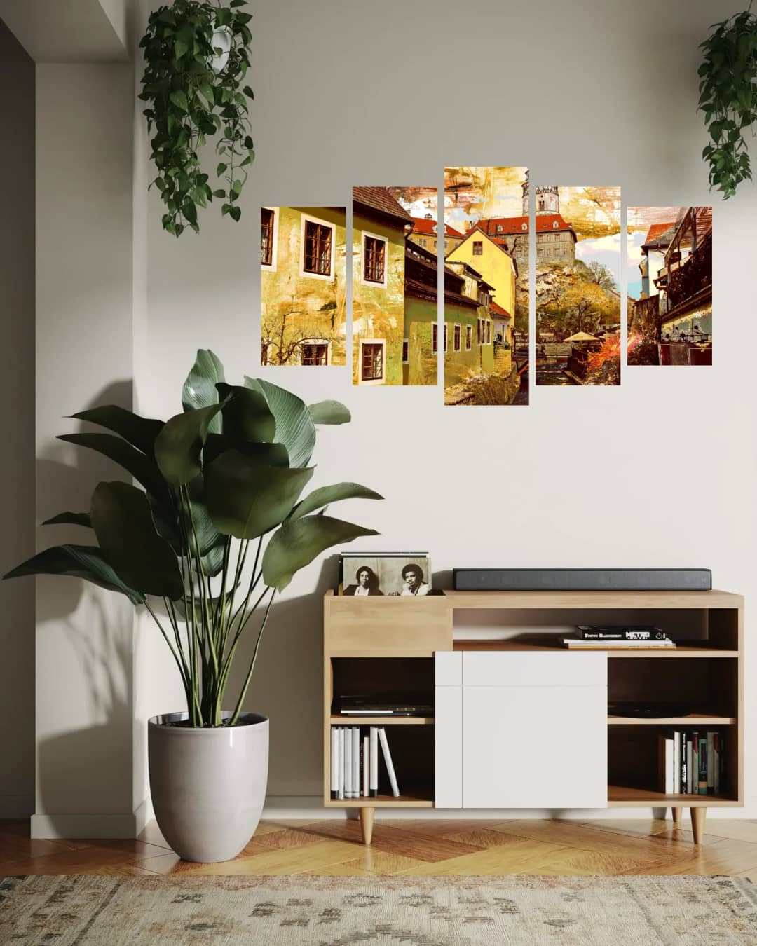 Medieval Czech Town – 5 Panels Hierarchy