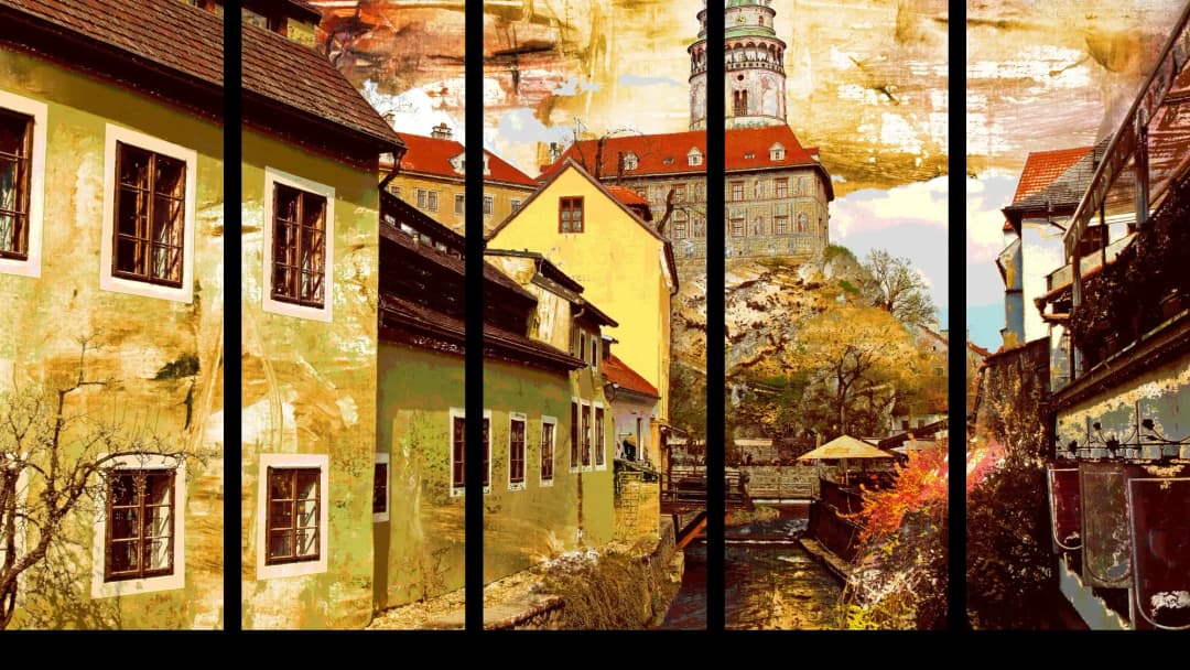 Medieval Czech Town – 5 Panels Straight