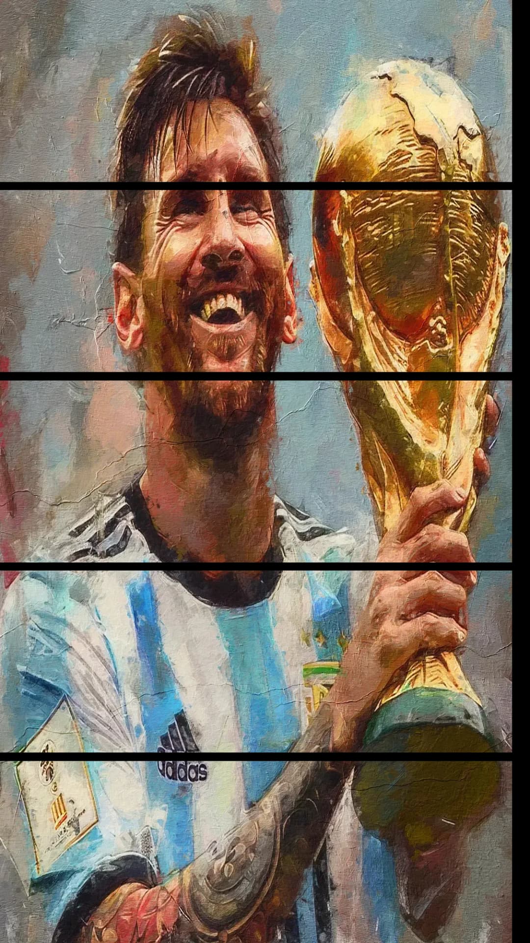Messi World Cup Trophy – 5 Panels Straight