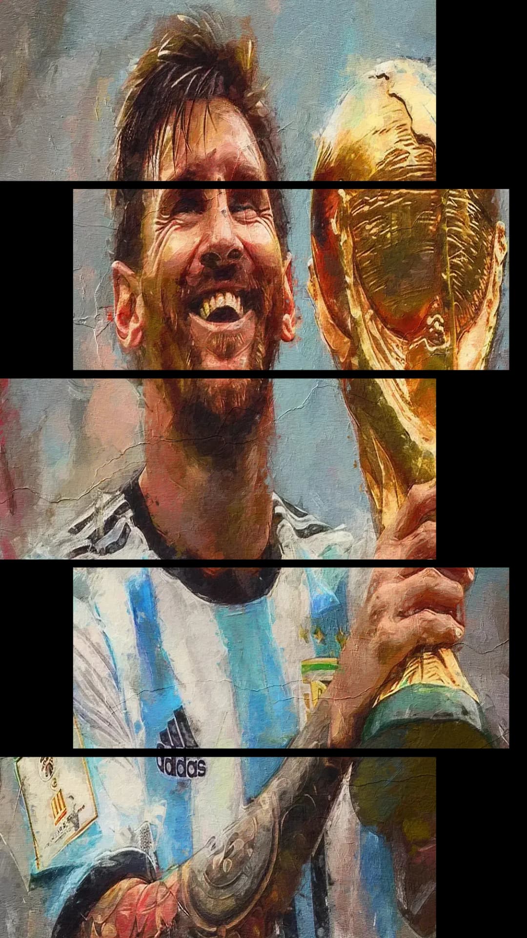 Messi World Cup Trophy – 5 Panels Up & Down