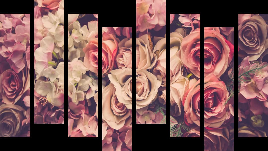 Mixed Rose Bouquet – 8 Panels Hierarchy