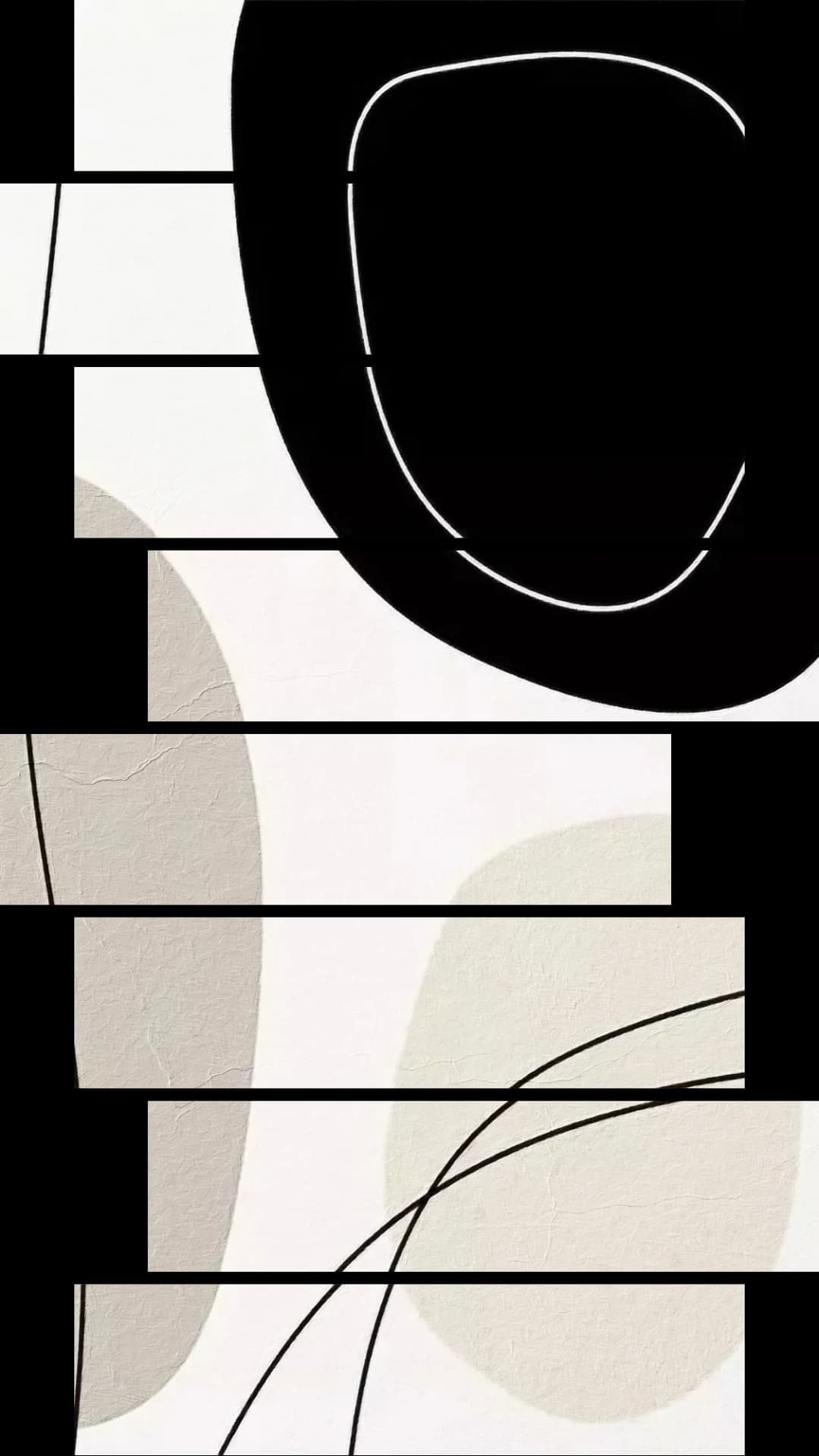 Monochrome Organic Shapes – 8 Panels Hierarchy