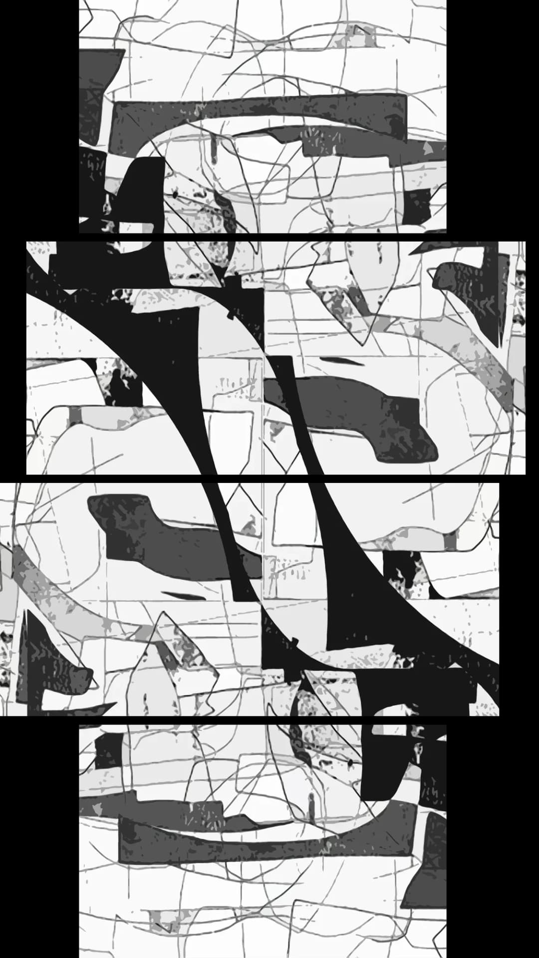 Monochrome Urban Fragments – 4 Panels