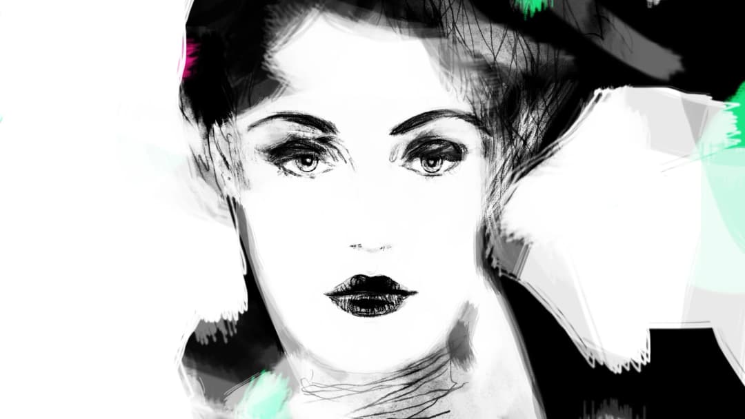 Monochrome Woman Sketch