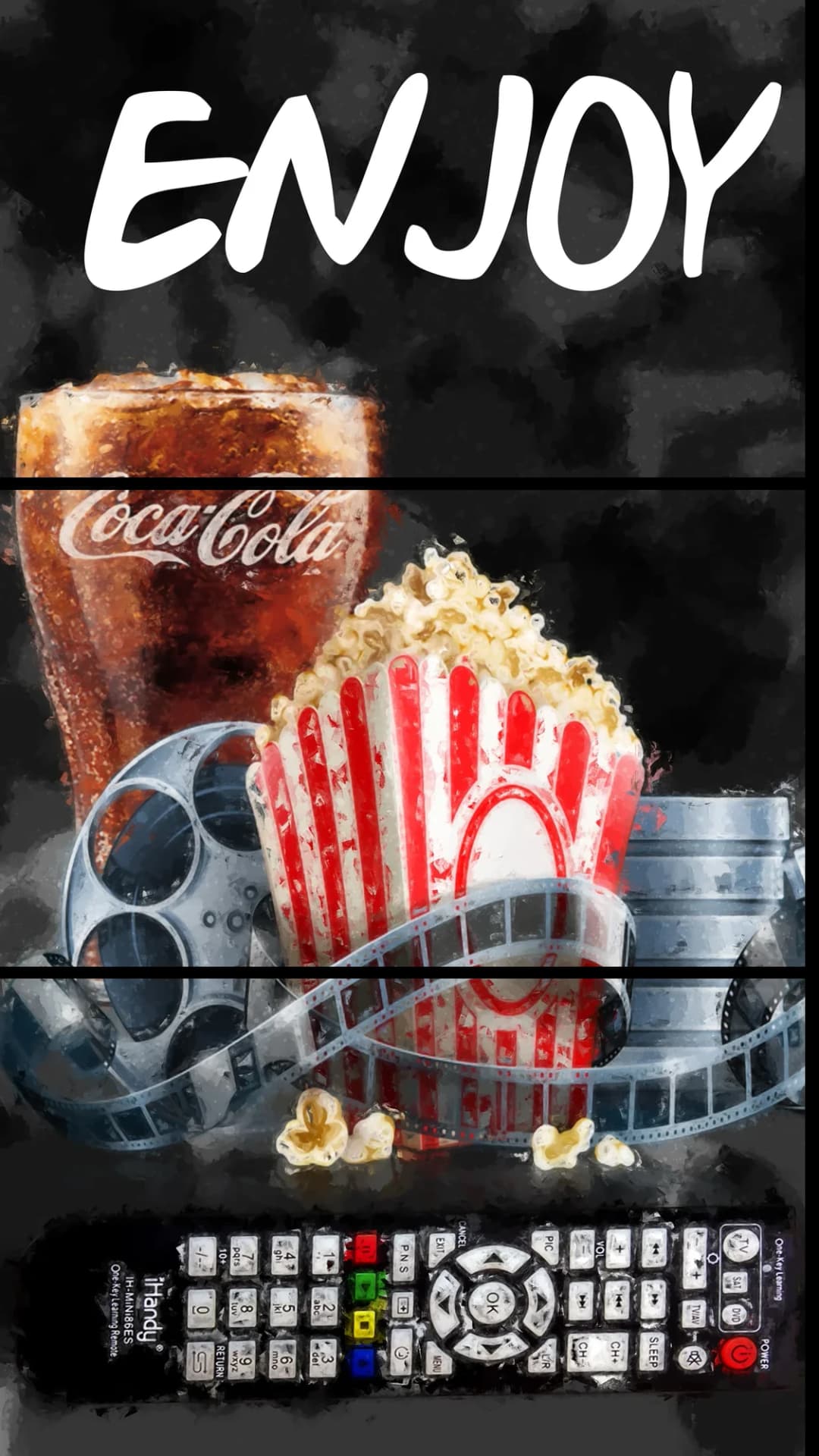 Movie Night Popcorn – 3 Panels