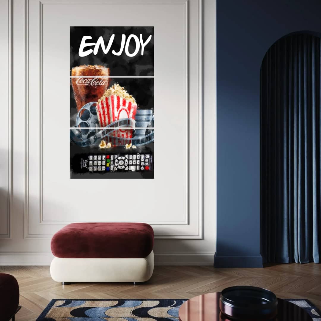 Movie Night Popcorn – 3 Panels