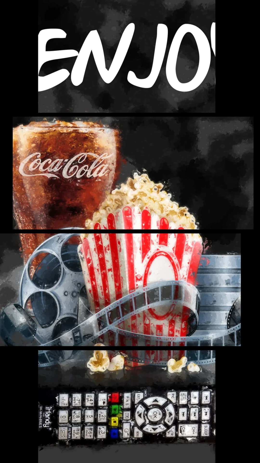 Movie Night Popcorn – 4 Panels