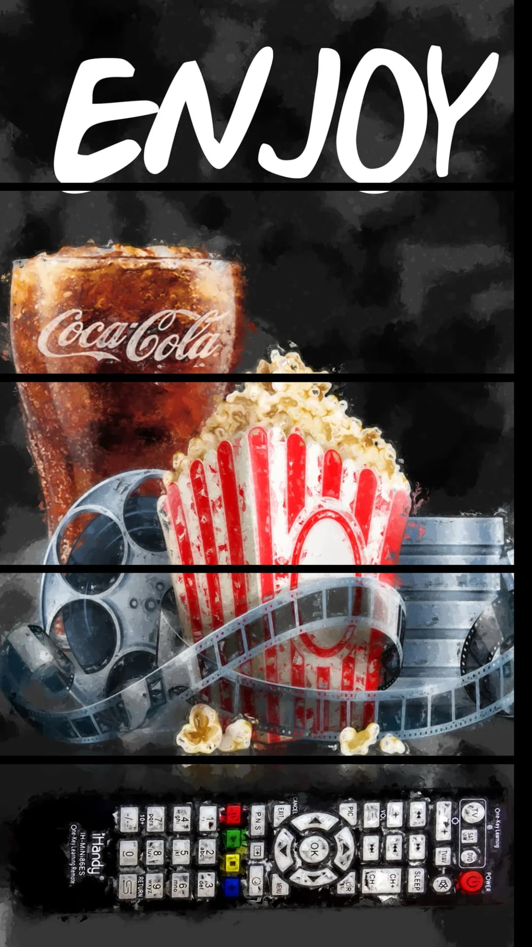Movie Night Popcorn – 5 Panels Straight