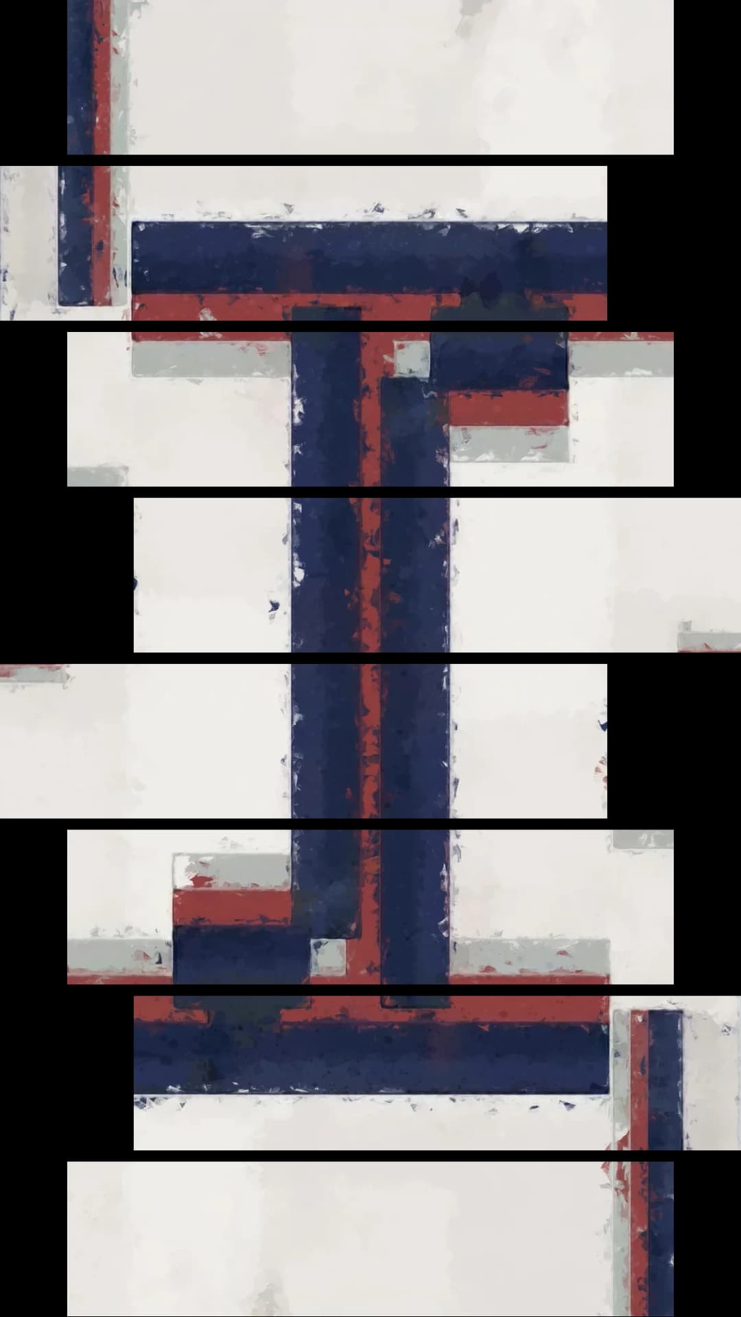 Navy Red Grid Lines – 8 Panels Hierarchy