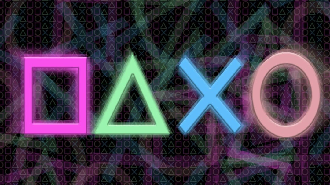 Neon PlayStation Symbols