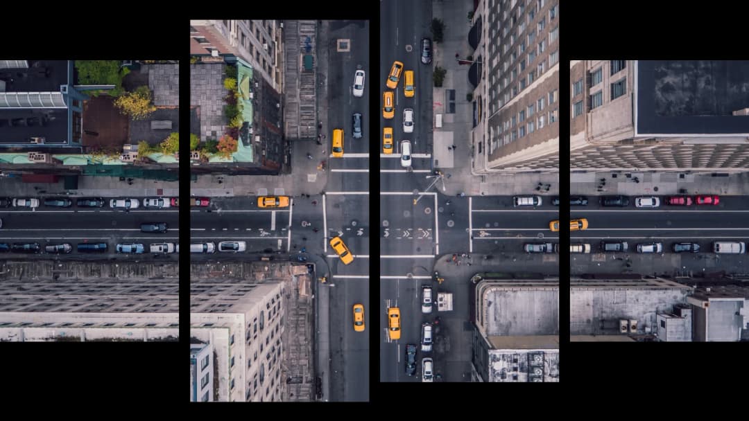 New York Aerial View – 4 Panels